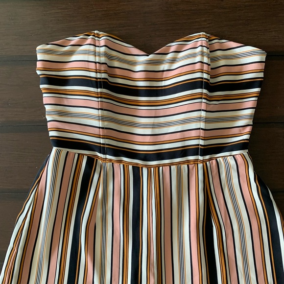 Nordstrom Leith Strapless Striped Pantsuit M - Picture 6 of 12